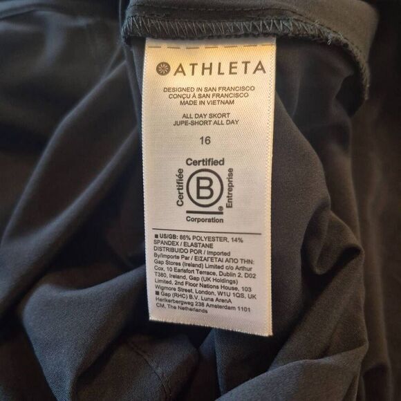 Athleta Women's Black Poly/Spandex All Day Skort NEW - Picture 13 of 13